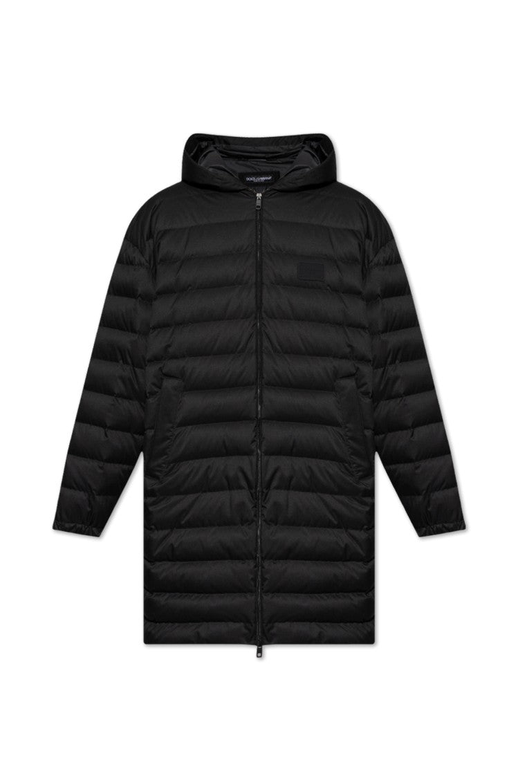 Dolce & Gabbana Knee-Length Down Coat With Hood