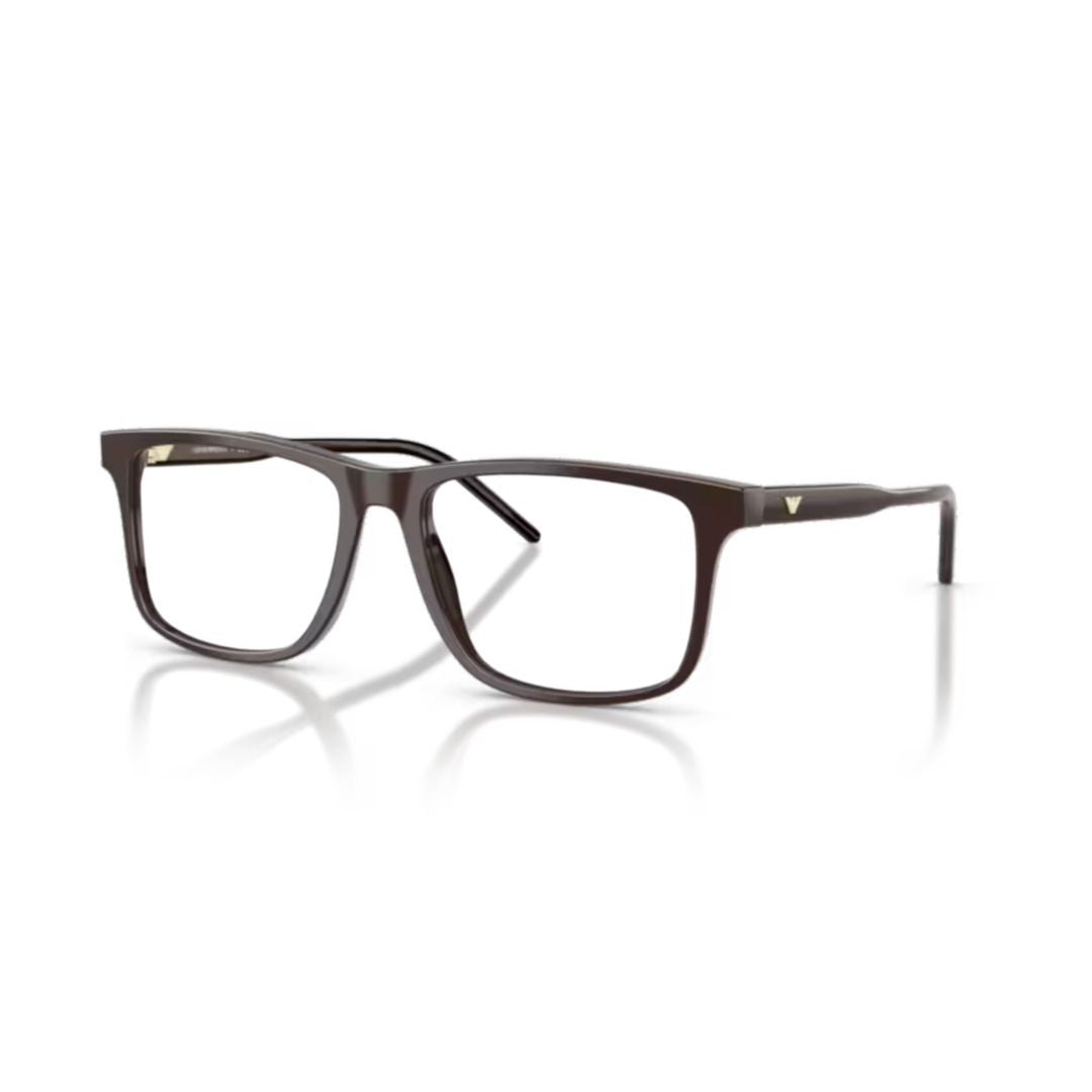 Emporio Armani 0Ea3257 Rectangular Acetate Frame Eyeglasses With Metallic Accents