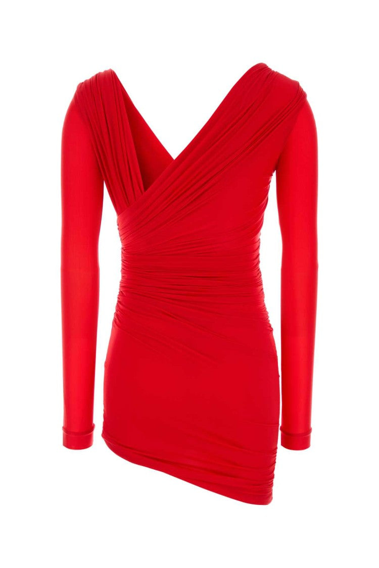 Balenciaga Red Stretch Jersey Mini Dress