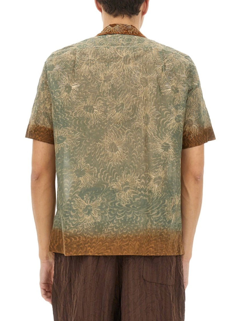 Dries Van Noten Boxy Fit Shirt With Classic Collar