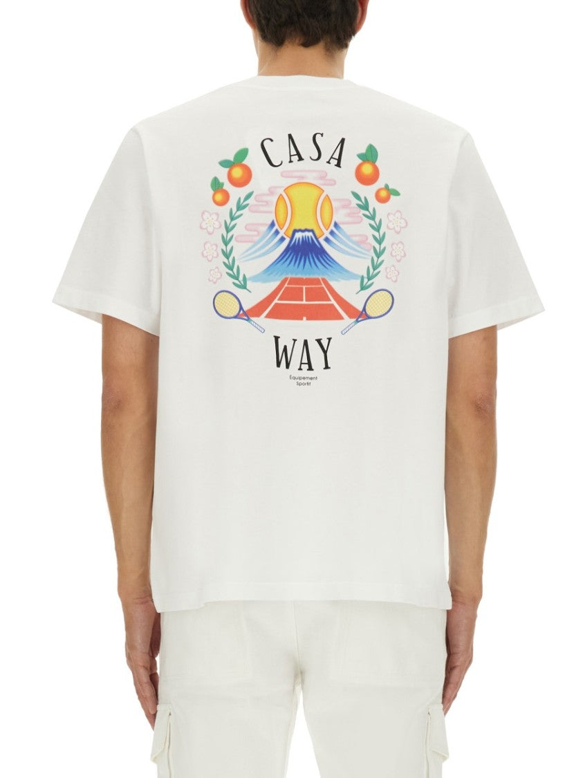Casablanca Relaxed Fit T-Shirt With Vibrant Graphic Prints