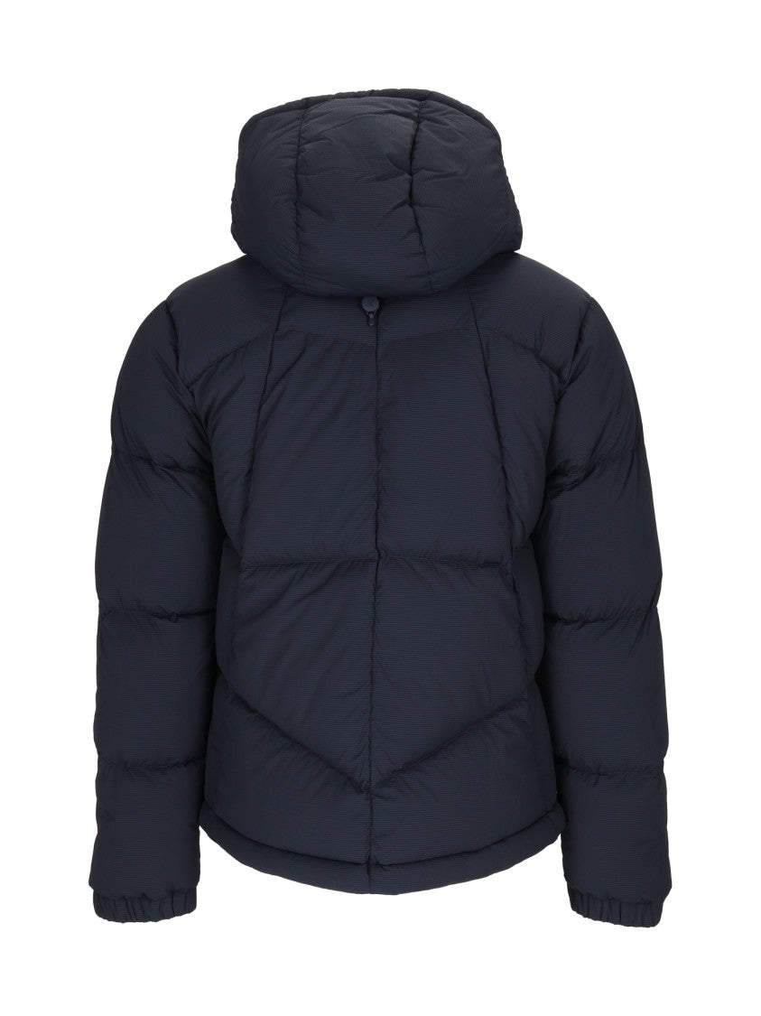 K-Way Padded Short Jacket With Quilted Design And Contrasting Trim