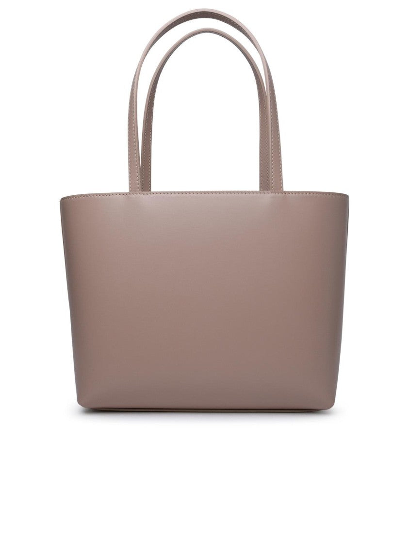 Dolce & Gabbana Small 'Dg' Shopping Bag In Powder Calf Leather