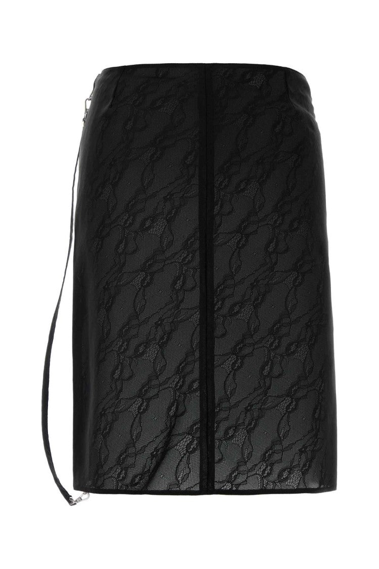 Courrèges Black Stretch Nylon Blend Skirt