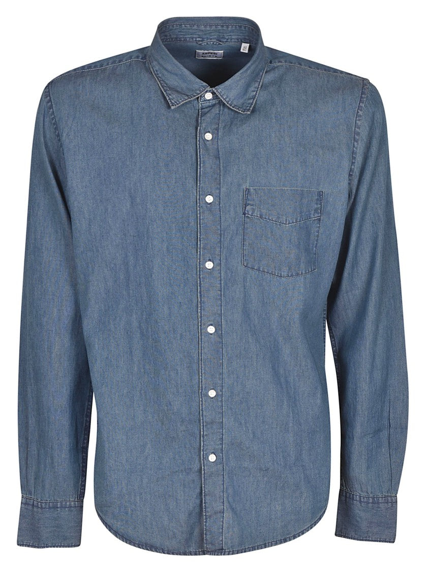Aspesi Button-Down Cotton Shirt With Chest Pocket