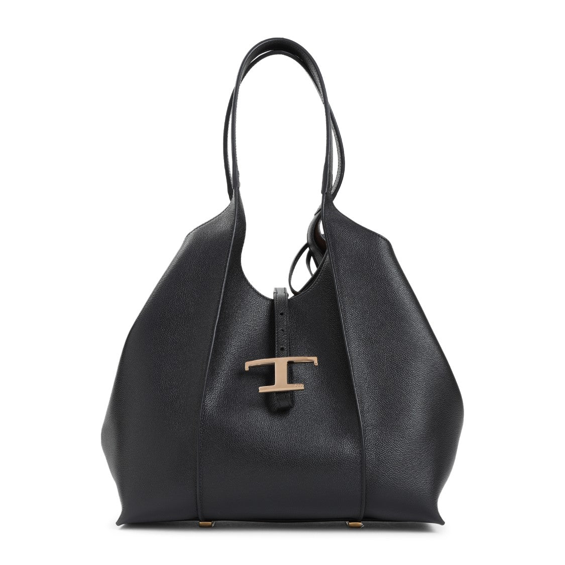 Tod's Black Grained Leather Shopper Bag