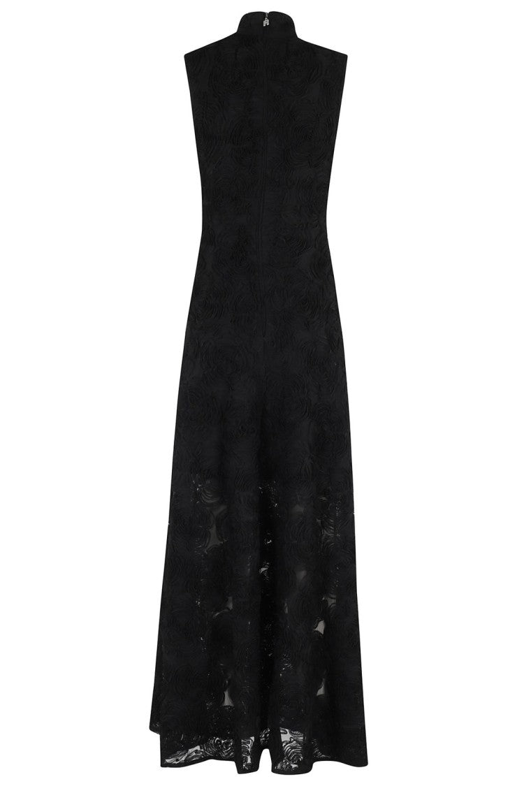 Rotate Flower Mesh Maxi Dress