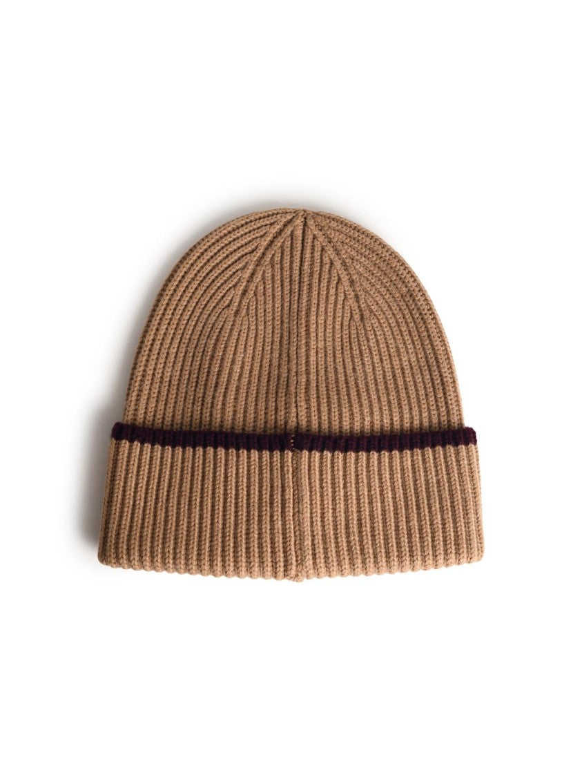 Drôle De Monsieur 'Le Bonnet Laine' Beige Merino Wool Beanie