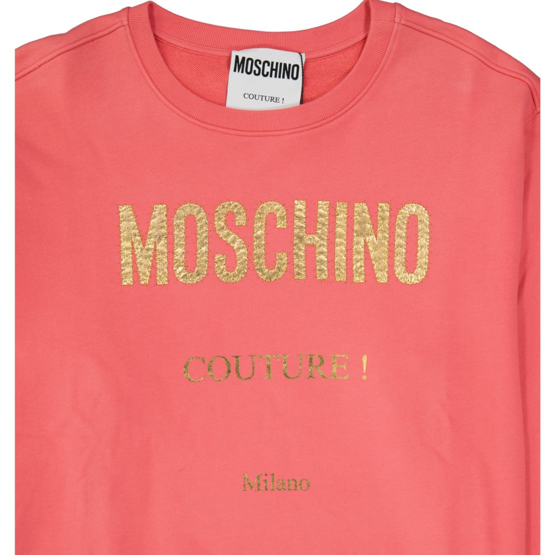 Moschino Pink Cotton Logo Sweatshirt
