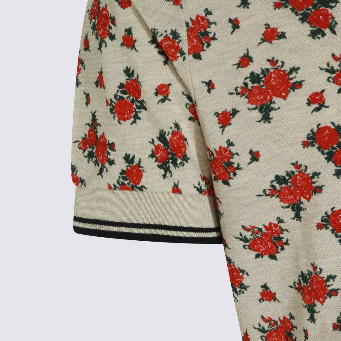 Vivienne Westwood Floral Print Polo Shirt With Classic Collar