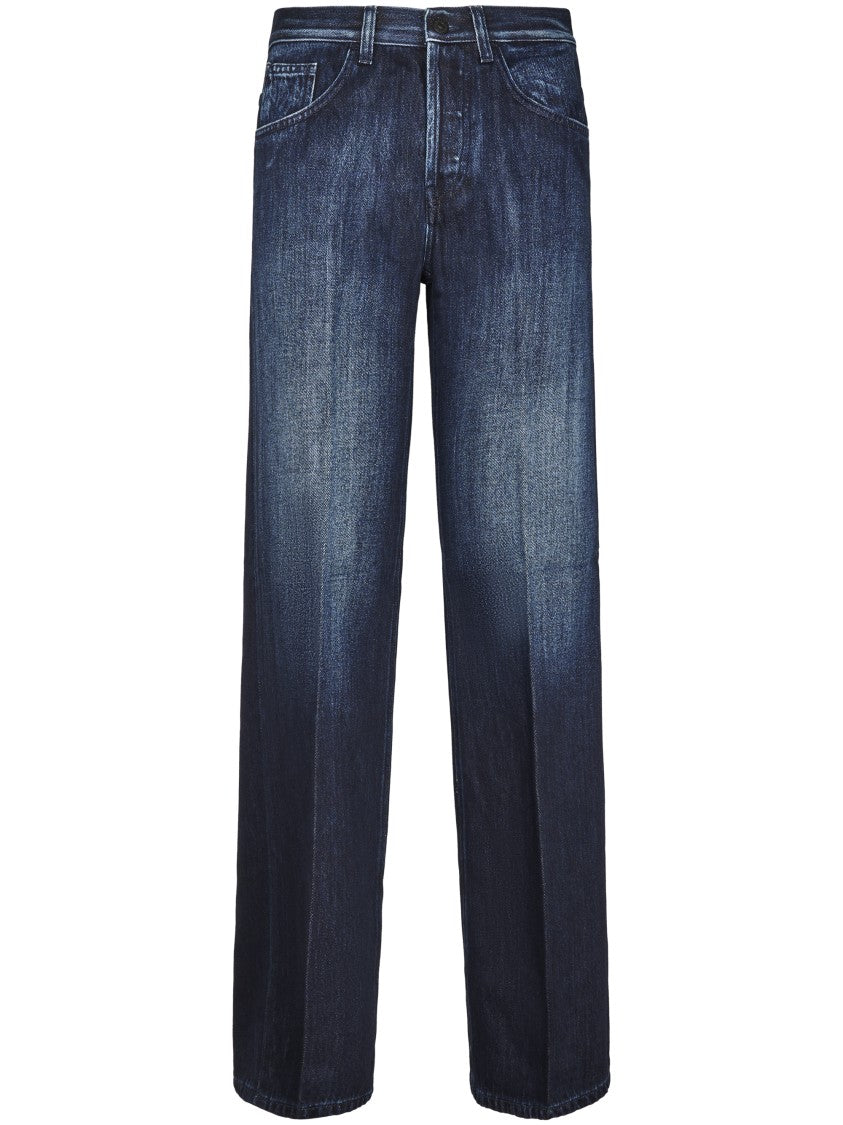 Dondup Loose Fit Trousers With Classic Five-Pocket Design
