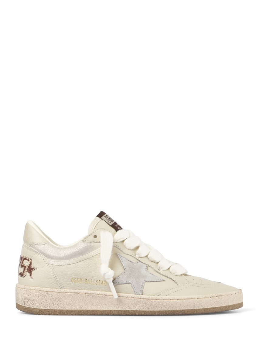 Golden Goose Nappa Leather And Glitter Sneakers With Suede Detail
