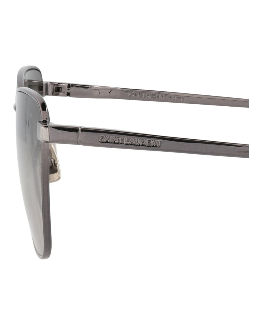 Saint Laurent Cat Eye-Frame Metal Sunglasses