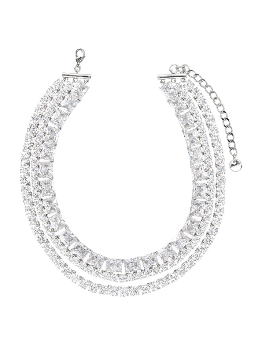 Self-Portrait Multi-Strand Crystal Choker With Diamanté Embellishments
