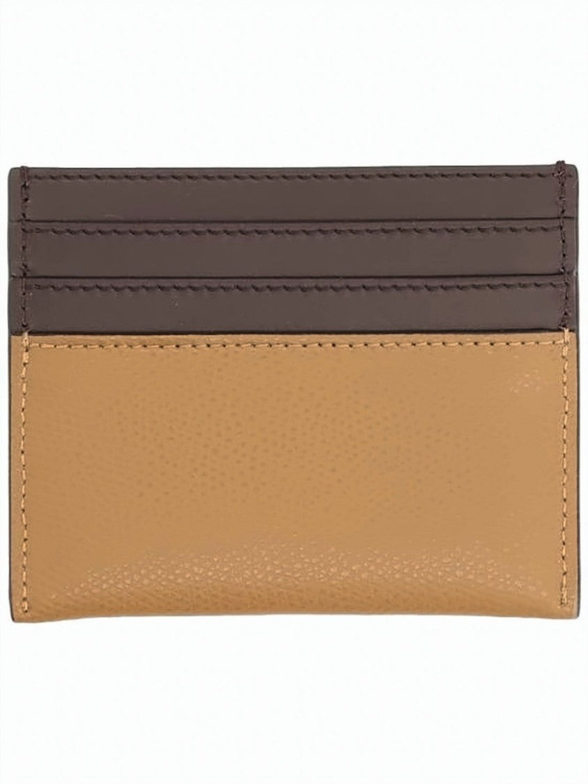 Fendi Textured Calf Leather Cardholder With Geometric Logo