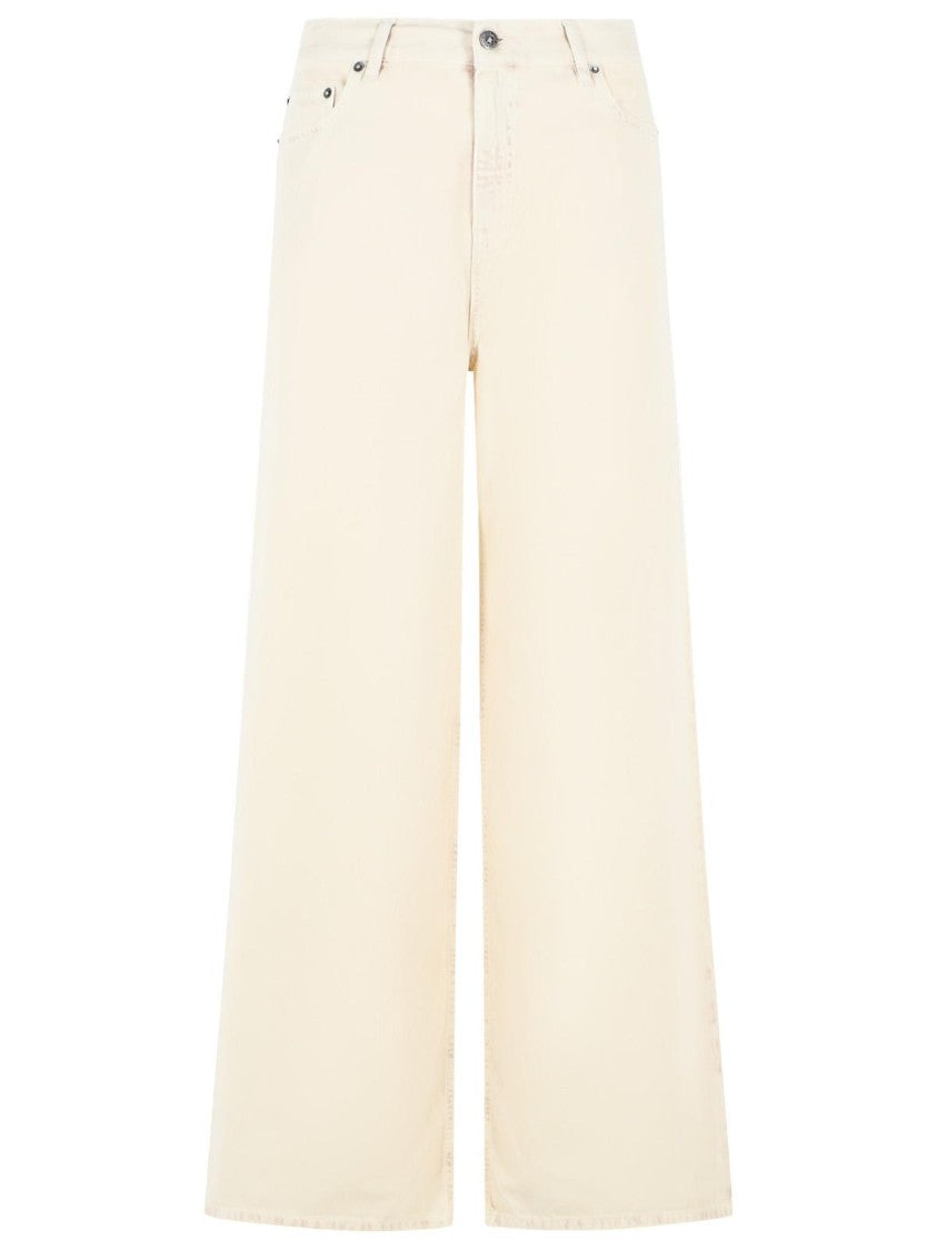 Golden Goose 'Melody' Cream Cotton Patalone