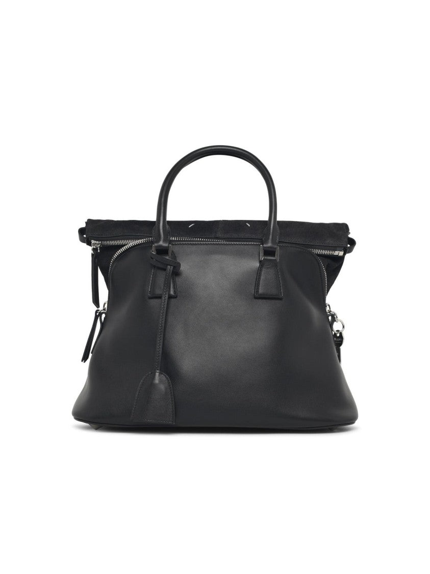 Maison Margiela '5Ac Soft' Medium Bag In Dark Grey Leather