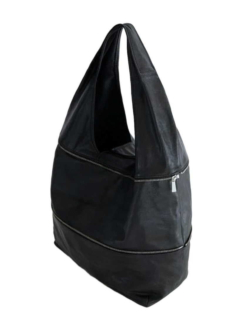Paloma Wool Soft-Structured Leather Shoulder Bag With Zippered Compartments