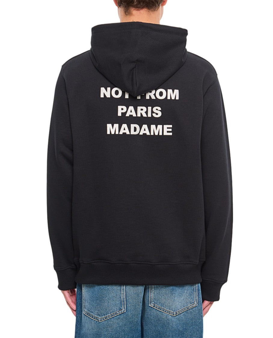 Drôle De Monsieur Black Le Hoodie Slogan Cotton Hoodie