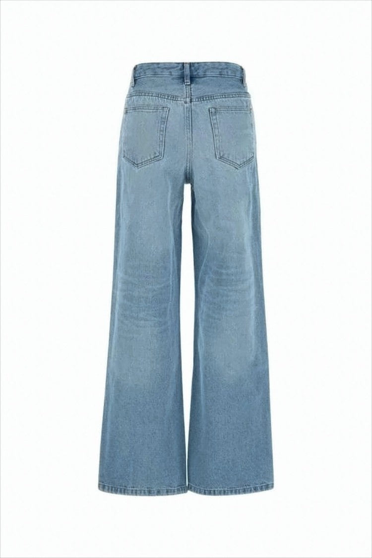 A.P.C. High-Waisted Wide-Leg Denim Pants