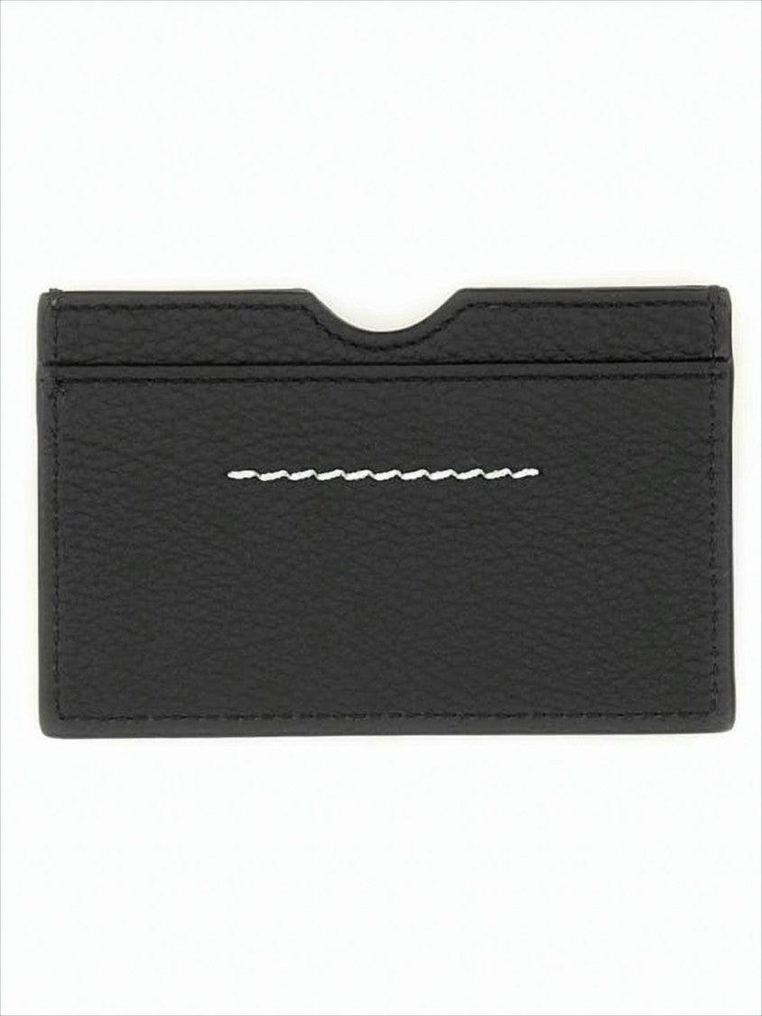Mm6 By Maison Margiela Textured Calf Leather Card Wallet