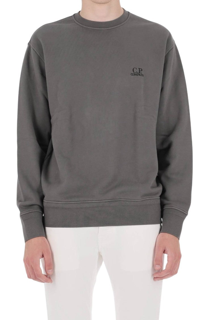 C.P. Company Cotton Crewneck Sweatshirt With Resist-Dyed Finish