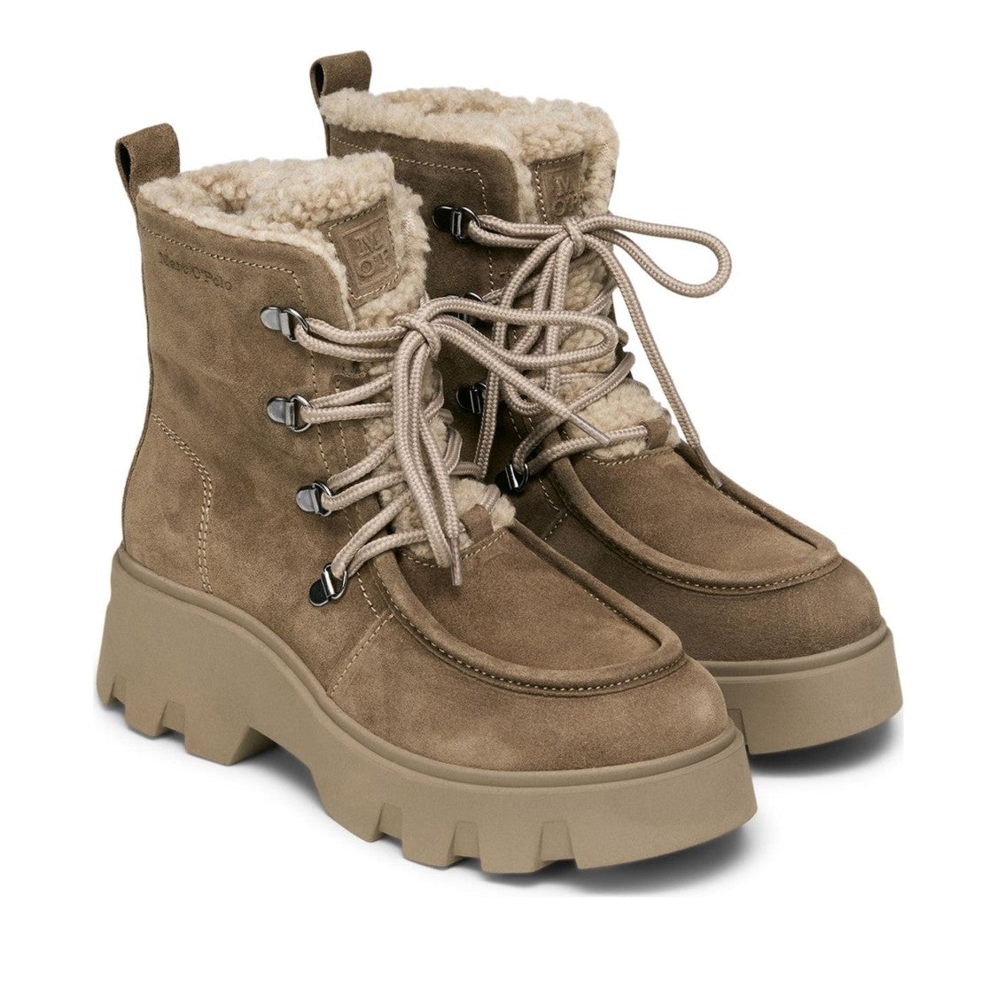 Marc O'polo Brown Liliam 9B Suede Chunky Boots