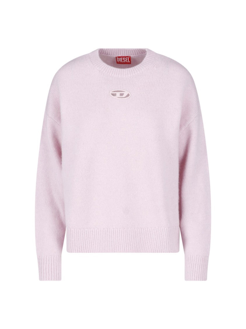 Diesel Soft Knit Sweater With Oval-D Cut-Out Design