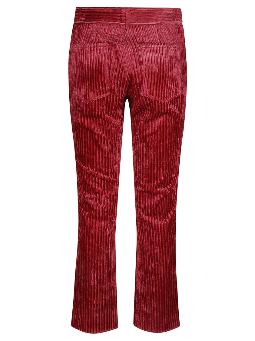 Isabel Marant Ribbed Textured Trousers With Fitted Silhouette