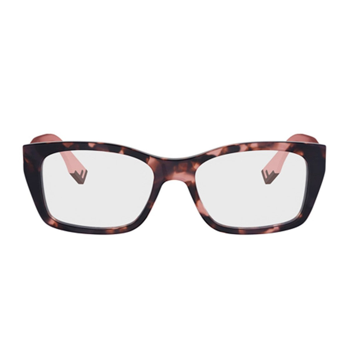 Fendi Havana Way Acetate Rectangular Sunglasses