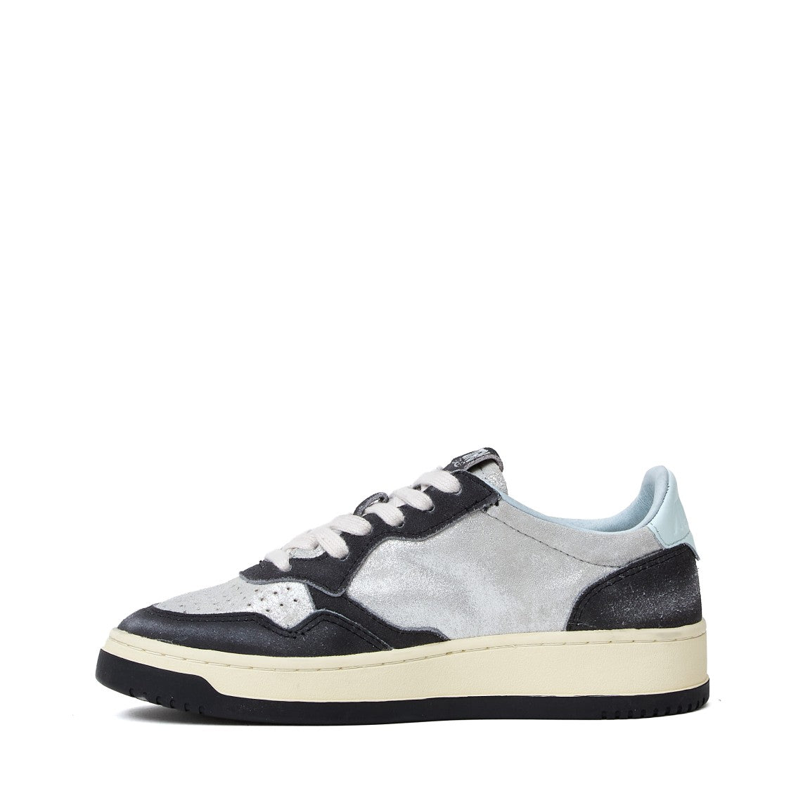 Autry Silver Black Sugar Suede Sneakers