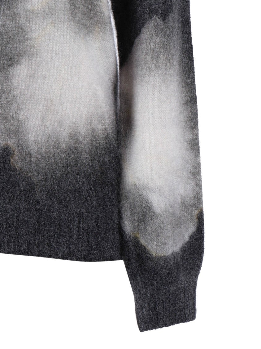 Alberta Ferretti Abstract Floral Pattern Knit Sweater