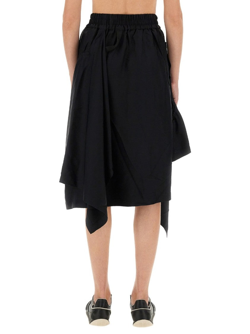Y-3 Asymmetrical Skirt With Flowing Design