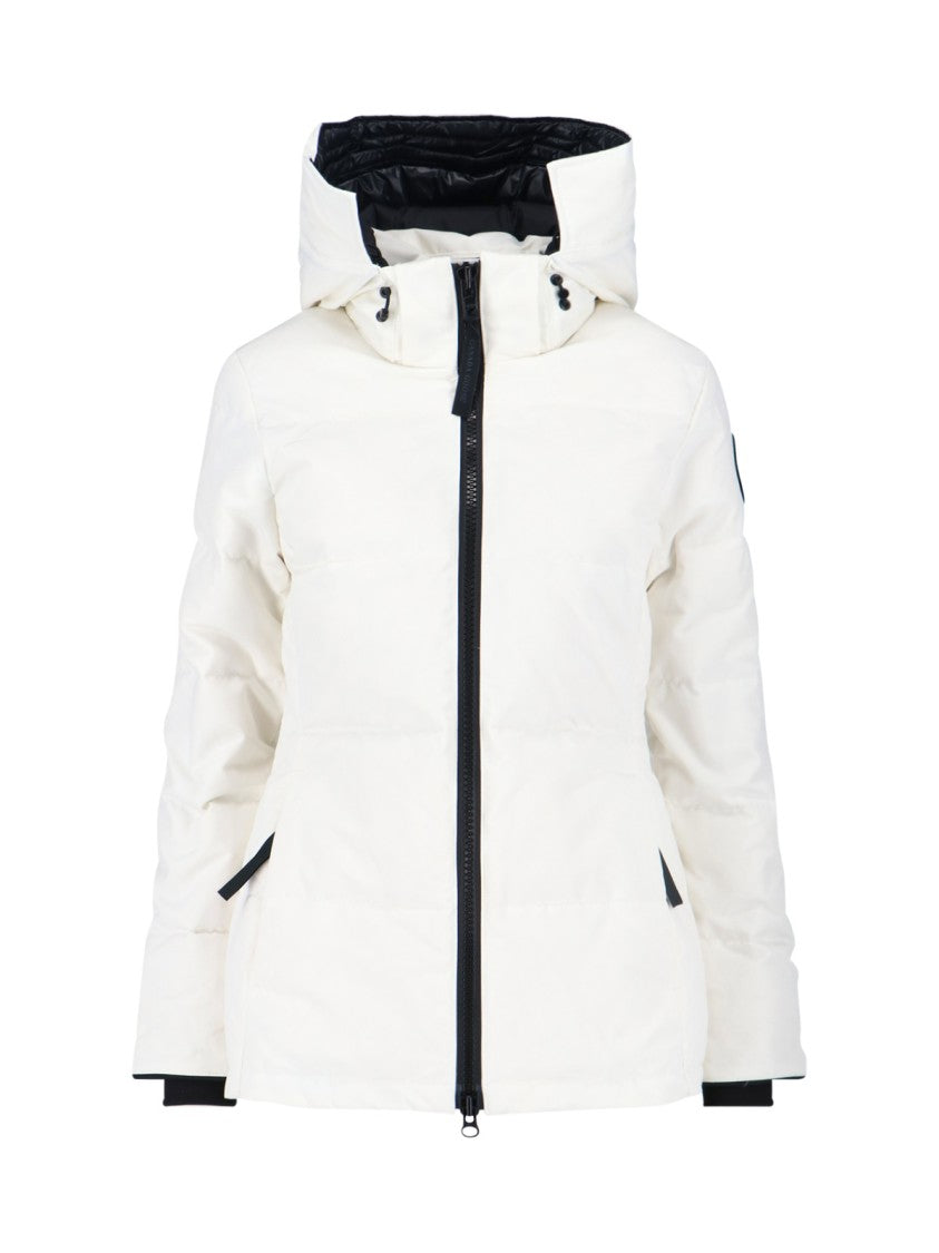 Canada Goose White Chelsea Quilted Hooded Parka