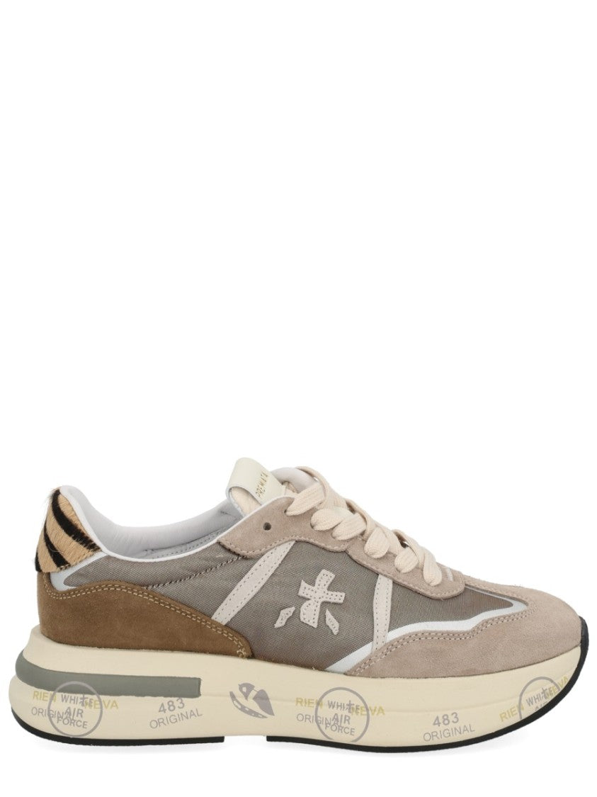 Premiata Contemporary Multicolour Sneakers With Zebra-Striped Accents