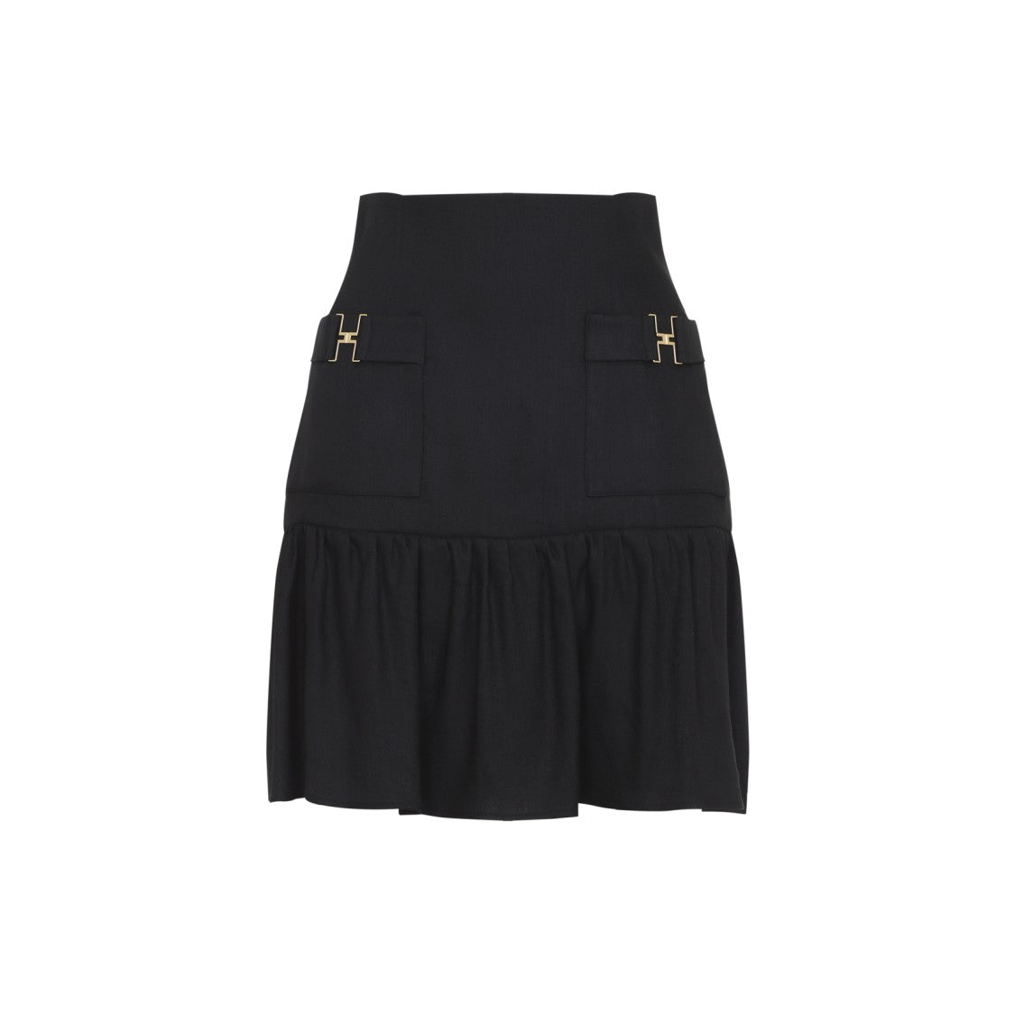 Elisabetta Franchi Linen Blend A-Line Skirt