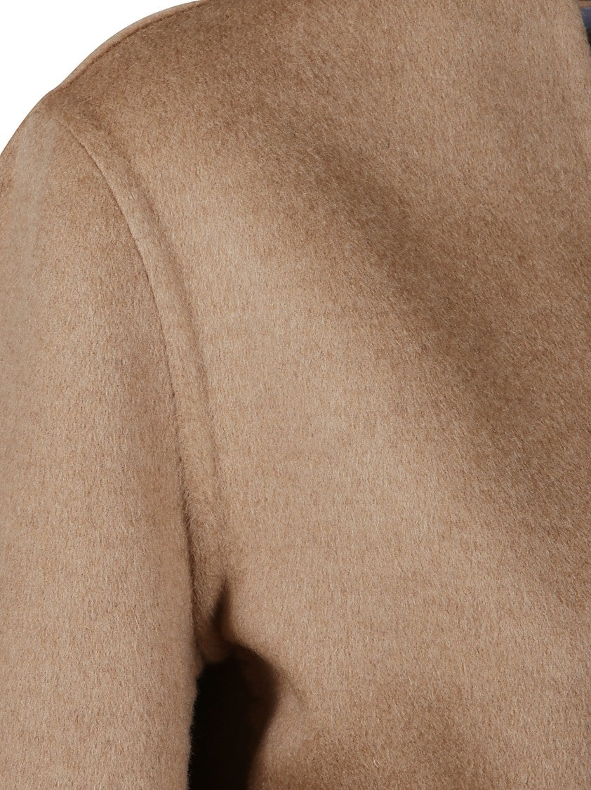 Max Mara Belted Tailored Jacket With Shawl Collar And Patch Pockets