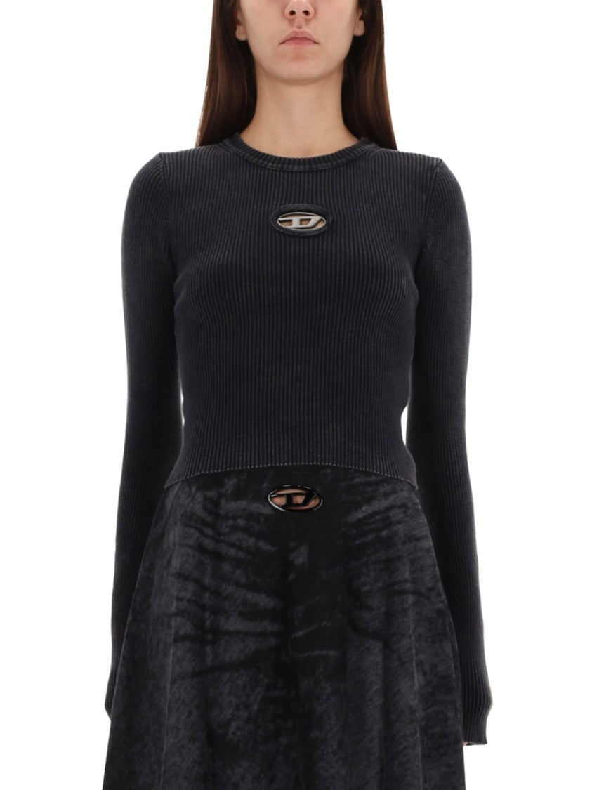 Diesel M-Anchor-A Cropped Ribbed T-Shirt