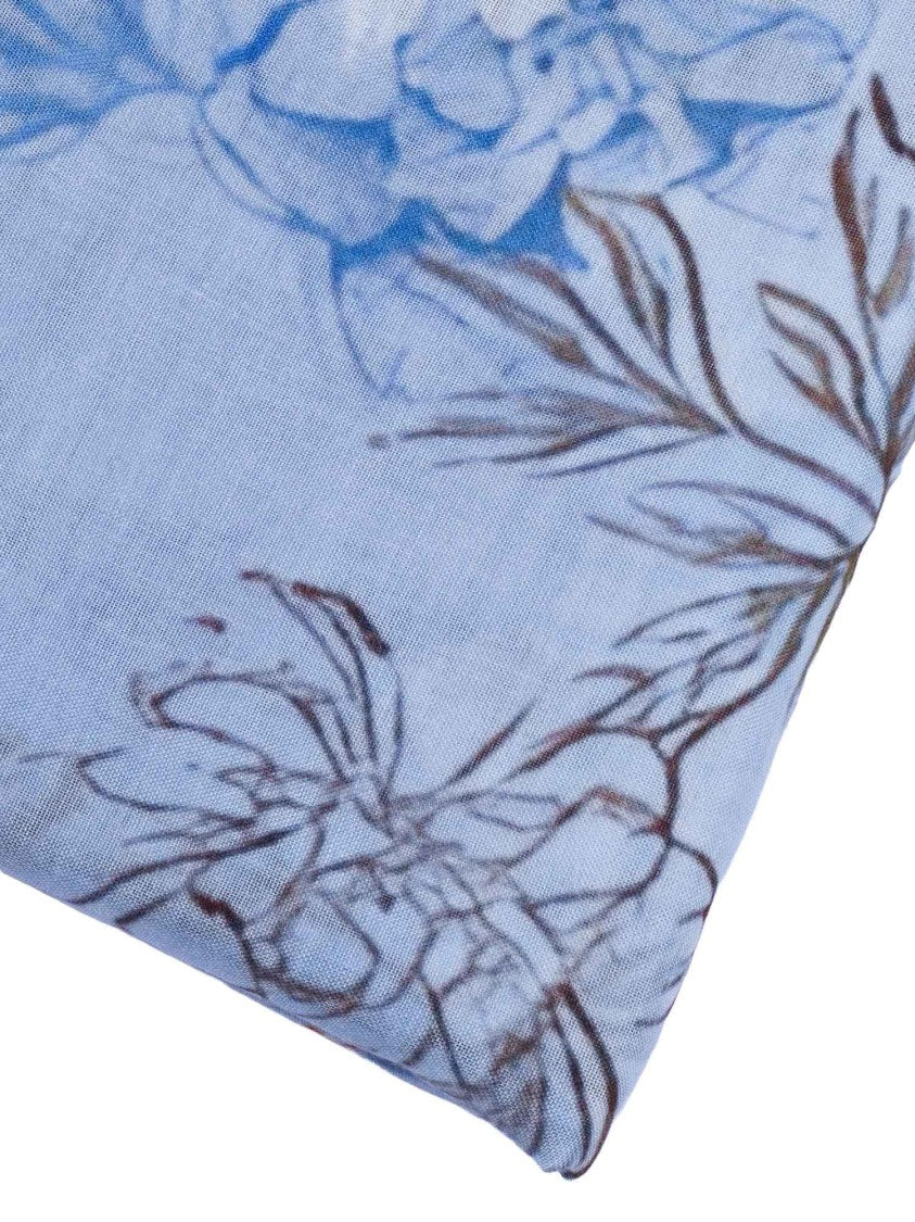 D'aniello Stola Perla Floral Fringed Scarf