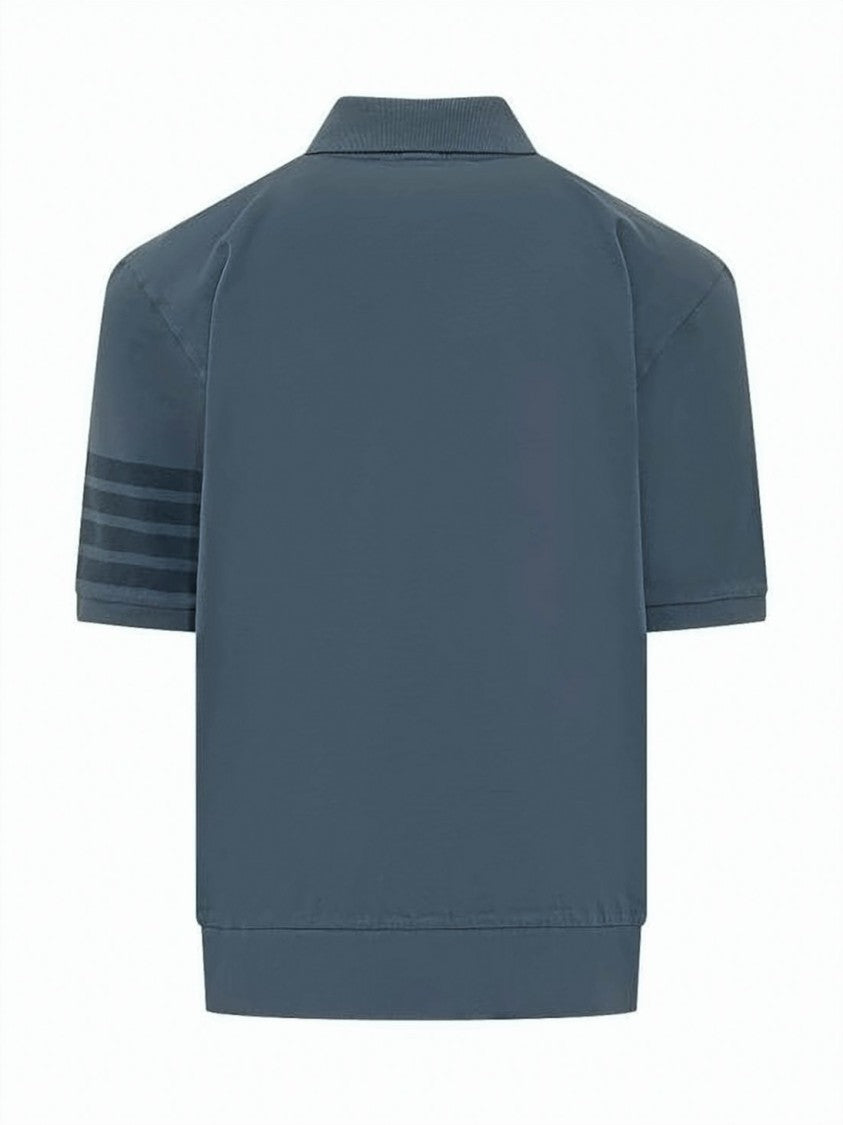 Thom Browne Overdyed Jersey Polo Shirt With Classic Collar