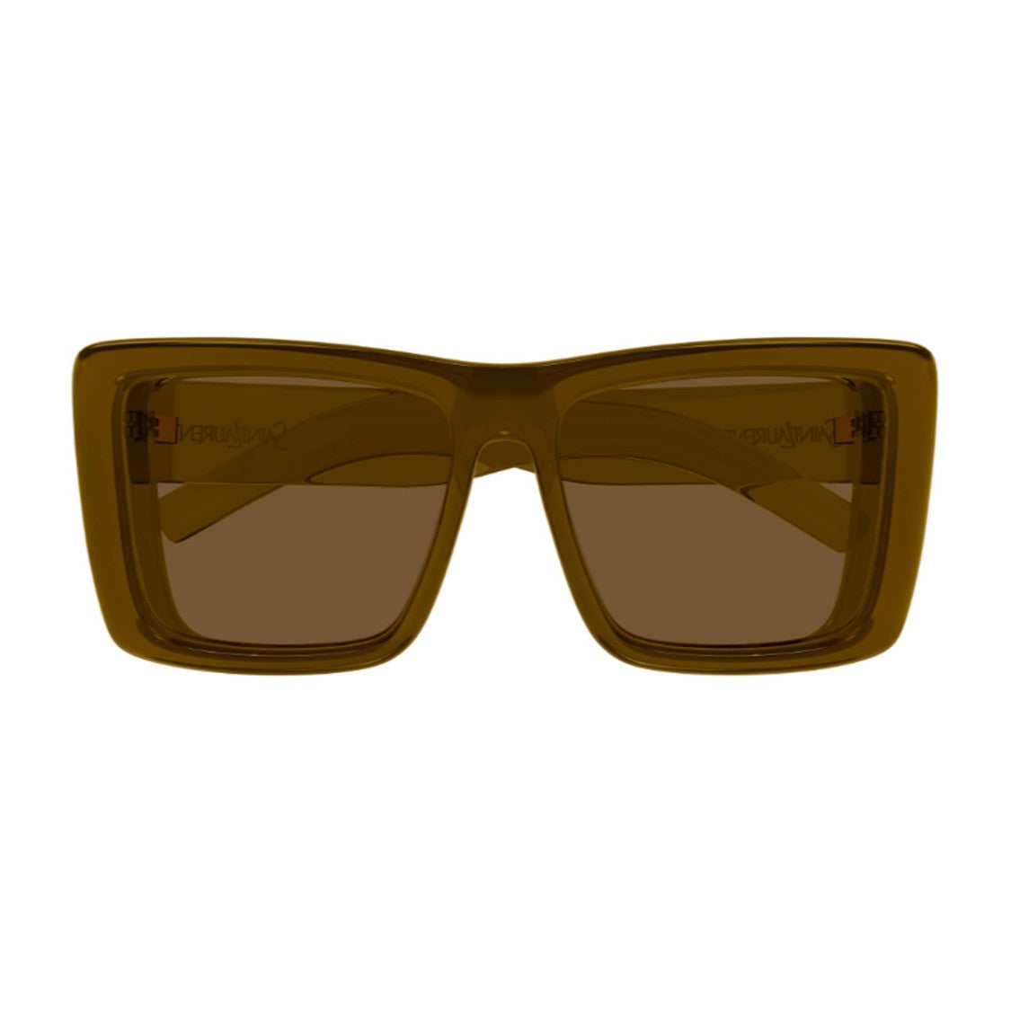 Saint Laurent Brown Howl Acetate Square Sunglasses