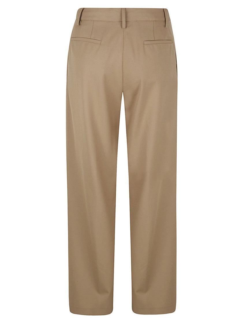 Fabiana Filippi Ankle-Length Wide-Leg Trousers With Tulle Detail