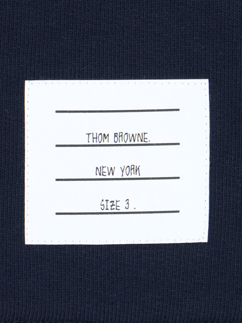 Thom Browne "Loopback Stripe" Hoodie – Navy