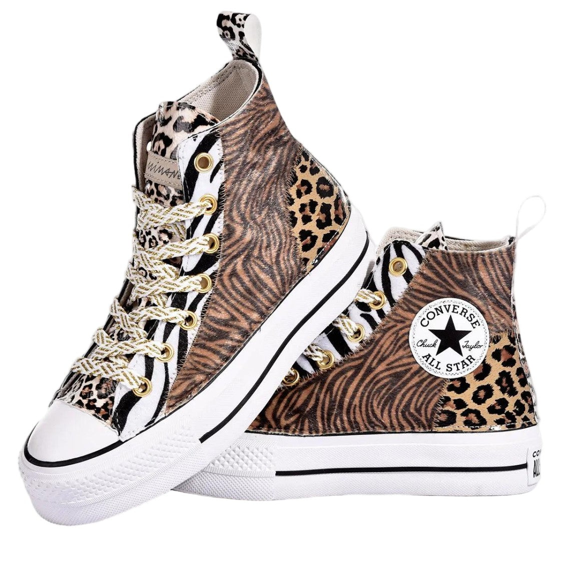 Converse Blue Suede Handmade Individual Platform Sneakers