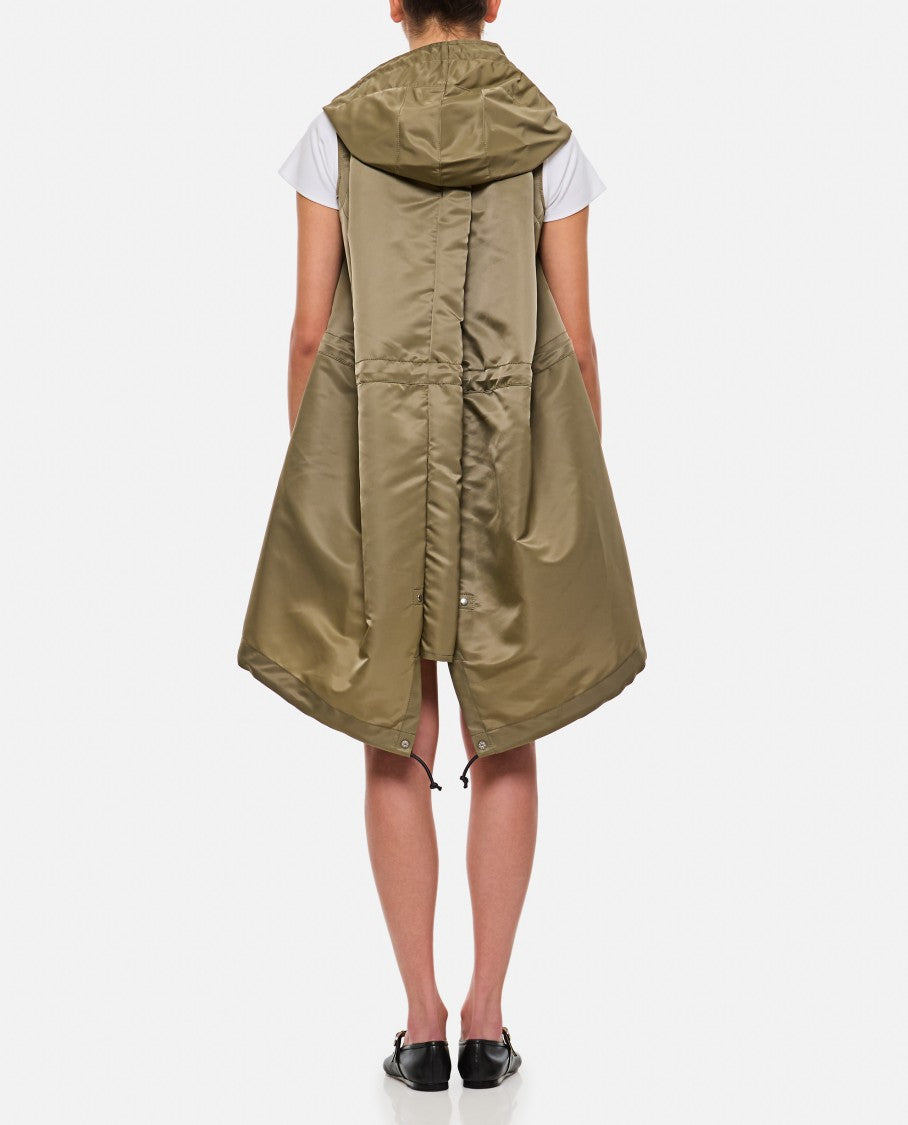 Sacai Nylon Twill Hoodie Vest