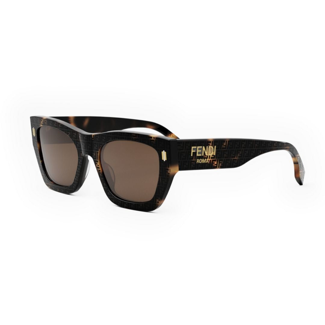 Fendi Oversized Tortoiseshell Sunglasses With Subtle Branding