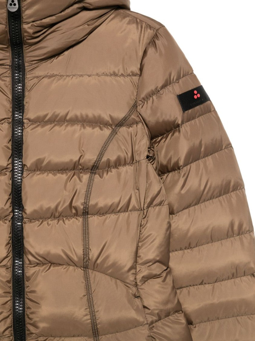Peuterey Long Padded Jacket With Horizontal Quilting