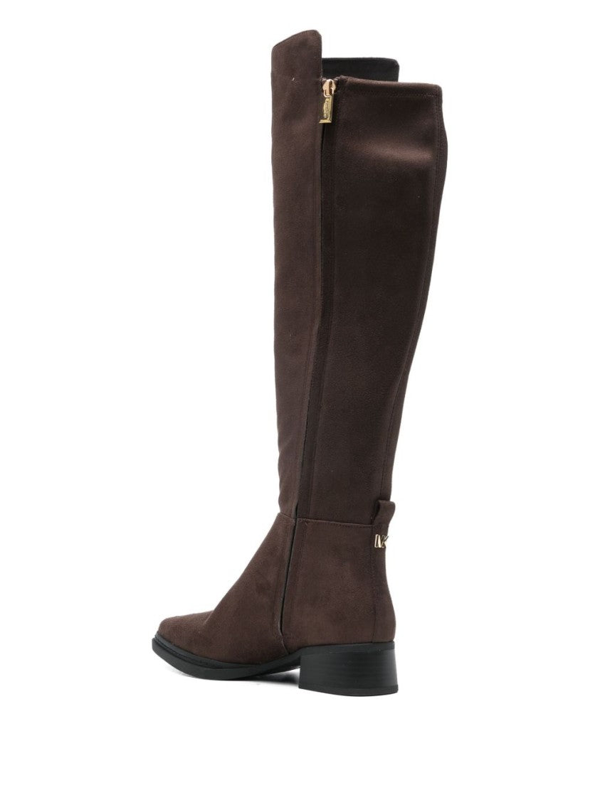 Michael Kors Knee-High Brown Ankle Boots With Pointed Toe
