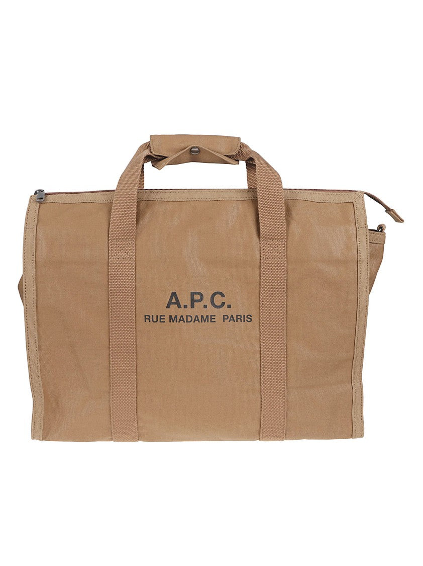 A.P.C. Rectangular Cotton Bag With Padded Handles And Detachable Strap