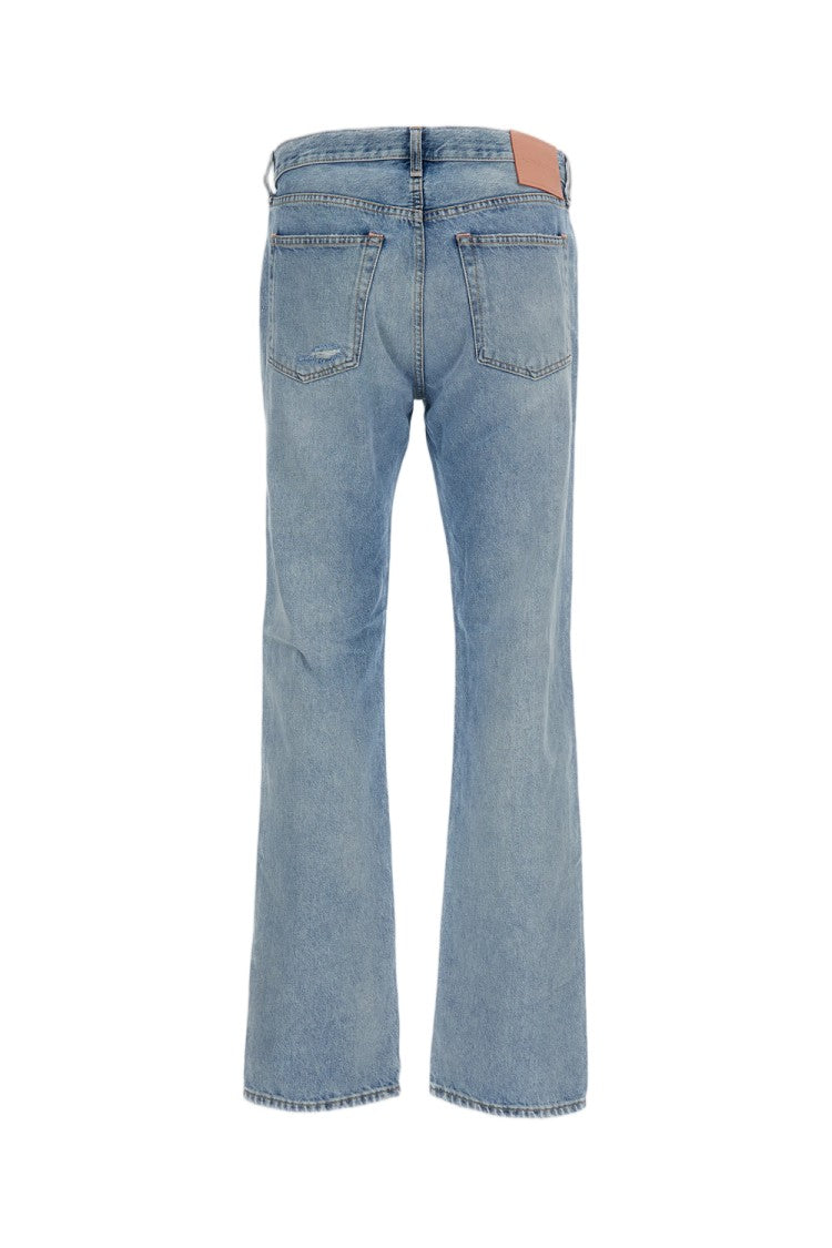 Acne Studios Sky Blue Relaxed Fit Distressed Jeans
